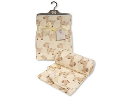 Kav Premium Fleece Baby Wrap Blanket - All-Season Comfort, Sustainable And Breathable, For Newborns, Infants, And Babies (Deer)