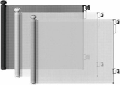 Start and Drive S&d Retractable Baby Gate, Extra Wide Up To 140Cm, Foldable Stair Safety Barrier For Babies, Pets & Dogs, Extendable -White Colour - image 1