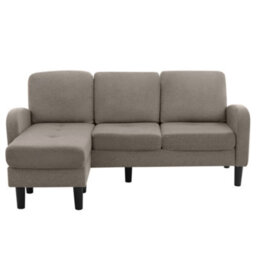 Btm Lshaped Corner Sofa With Chaise Lounge, 3Seater Cottonlinen Sofa 166X118X77Cm, Modular Living Room Sofa - thumbnail 9