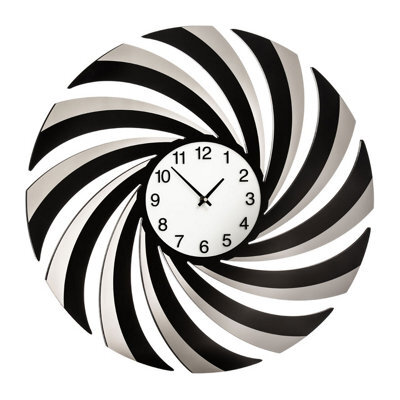 Orsina Black Mirrored Wall Clock