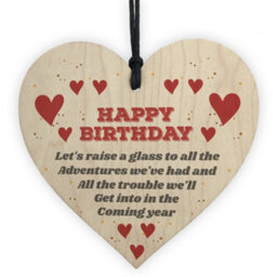 Red Ocean Happy Birthday Best Friend Novelty Bestie Friendship Keepsake Novelty Gift Sign
