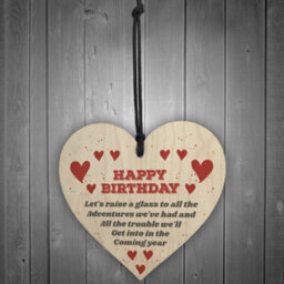 Red Ocean Happy Birthday Best Friend Novelty Bestie Friendship Keepsake Novelty Gift Sign - thumbnail 2