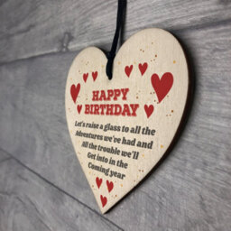 Red Ocean Happy Birthday Best Friend Novelty Bestie Friendship Keepsake Novelty Gift Sign - thumbnail 7