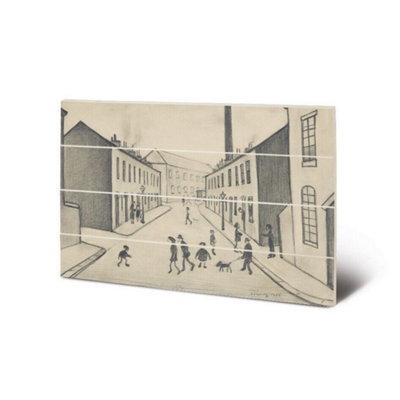 L.s. Lowry North James Henry Street Salford 1956 Plaque Grey (40Cm X 59Cm)