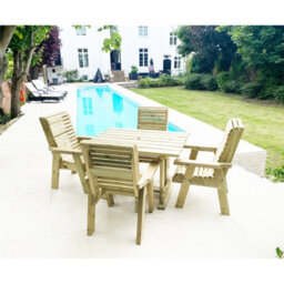 Marlborough Heavy Duty Table And Chair Set - 1 Square Table - 4 Chairs - 4 Seater - thumbnail 1