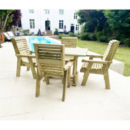 Marlborough Heavy Duty Table And Chair Set - 1 Square Table - 4 Chairs - 4 Seater - thumbnail 3