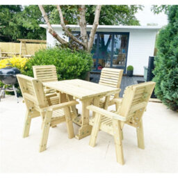 Marlborough Heavy Duty Table And Chair Set - 1 Square Table - 4 Chairs - 4 Seater - thumbnail 4