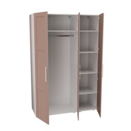 Atomia Contemporary Matt Antique Rose Tall Triple Wardrobe (H)2247mm (W)1000mm (D)580mm - thumbnail 4