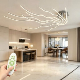 Modern Ceiling Light Adjustable Led Lighting White 130Cm For Living Room Bedroom - thumbnail 1