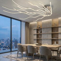 Modern Ceiling Light Adjustable Led Lighting White 130Cm For Living Room Bedroom - thumbnail 3