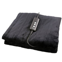Schallen Luxury Soft Heated Warm Throw Over Blanket With Timer & 10 Heat Settings - Black