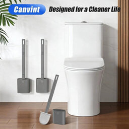 Hygienic Silicone Toilet Brush With Anti-Drip Holder - thumbnail 5