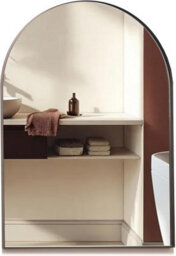 Mood Premium Arch Bathroom Mirror Black Framed Wall Mounted, Recessed Arched Frame Modern & Stylish (50Cm X 40Cm)