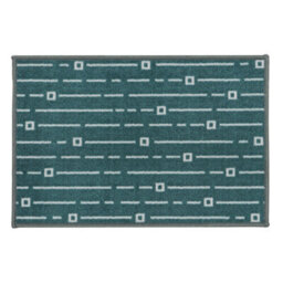 Jvl Savio Mahcine Washable Doormat And Runner, Teal - thumbnail 2