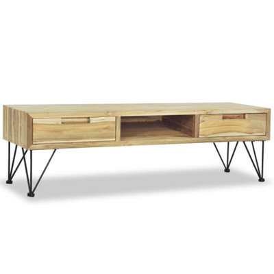 Berkfield Tv Cabinet 120X35X35 Cm Solid Teak - image 1