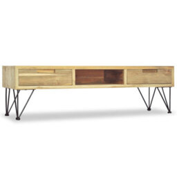 Berkfield Tv Cabinet 120X35X35 Cm Solid Teak - thumbnail 4