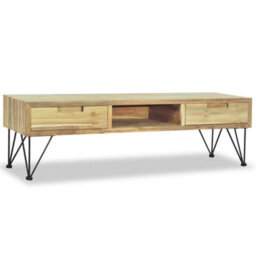 Berkfield Tv Cabinet 120X35X35 Cm Solid Teak - thumbnail 5