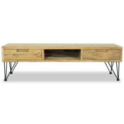 Berkfield Tv Cabinet 120X35X35 Cm Solid Teak - thumbnail 6