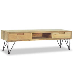Berkfield Tv Cabinet 120X35X35 Cm Solid Teak - thumbnail 3