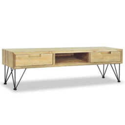 Berkfield Tv Cabinet 120X35X35 Cm Solid Teak - thumbnail 2