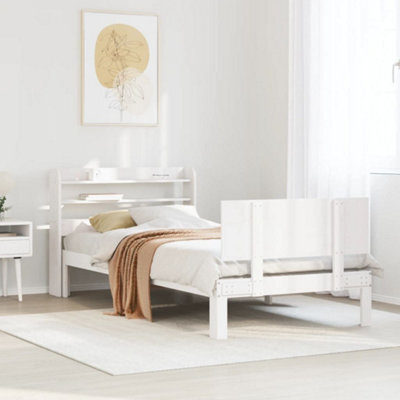 Walplus Bed Frame With Headboard Without Mattress White 100X200 Cm - image 1