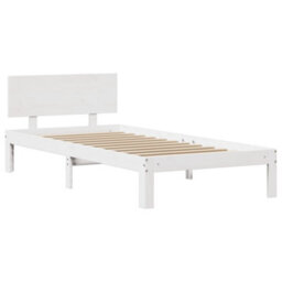 Walplus Bed Frame With Headboard Without Mattress White 100X200 Cm - thumbnail 7