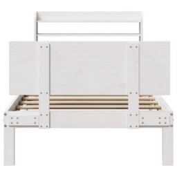 Walplus Bed Frame With Headboard Without Mattress White 100X200 Cm - thumbnail 4