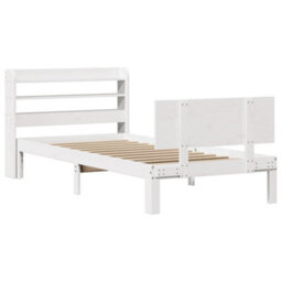 Walplus Bed Frame With Headboard Without Mattress White 100X200 Cm - thumbnail 3