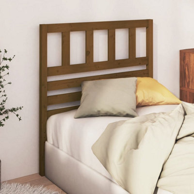 Berkfield Bed Headboard Honey Brown 96X4X100 Cm Solid Wood Pine - image 1