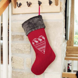 Dibor Red Nordic Heart Xmas Christmas Gift Bag Christmas Stocking For Kids
