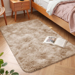 Aspire Homeware Non-Slip Tie Dye Beige Shaggy Rug Soft Fluffy Doormat, (L)80Cm X (W)50Cm - thumbnail 6