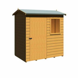 Shire Lewis 6 X 4 Feet Single Door Reverse Apex Style D Shed - L136.1 X W191.4 X H204.3 Cm - thumbnail 5
