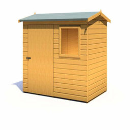 Shire Lewis 6 X 4 Feet Single Door Reverse Apex Style D Shed - L136.1 X W191.4 X H204.3 Cm - thumbnail 4