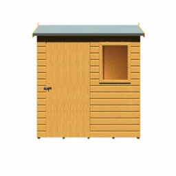 Shire Lewis 6 X 4 Feet Single Door Reverse Apex Style D Shed - L136.1 X W191.4 X H204.3 Cm - thumbnail 2