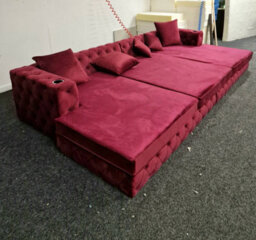 Stratus Interiors Bella Chesterfield Cinema Sofa Luxury Seating With Drink Holders - Cup Holder Each Side - thumbnail 7