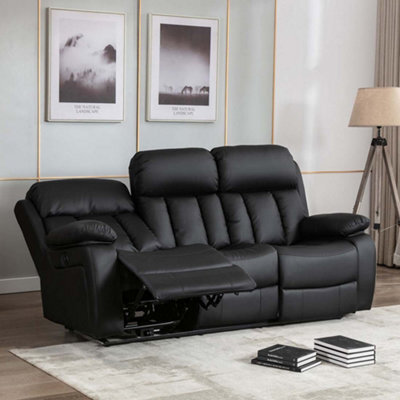 More4Homes Chester 3 Seater Electric Recliner Sofa In Black - image 1