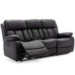 More4Homes Chester 3 Seater Electric Recliner Sofa In Black - thumbnail 4