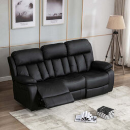 More4Homes Chester 3 Seater Electric Recliner Sofa In Black - thumbnail 7