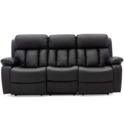 More4Homes Chester 3 Seater Electric Recliner Sofa In Black - thumbnail 3
