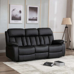 More4Homes Chester 3 Seater Electric Recliner Sofa In Black - thumbnail 6
