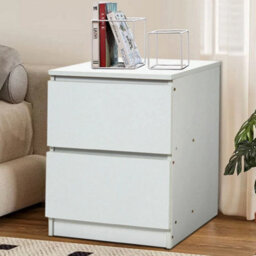 Bedside Table With Drawers And Storage Shelf, Nightstand Cabinet - thumbnail 7