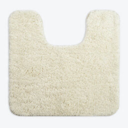 Allure Bath Fashions Luxury Microfibre Pedestal Toilet Mat Non-Slip - Cream