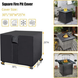 Yuz Square Fire Pit Table Cover 30 X 25 Inches, Heavy Duty Waterproof - thumbnail 3