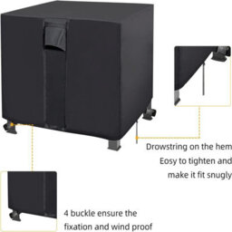 Yuz Square Fire Pit Table Cover 30 X 25 Inches, Heavy Duty Waterproof - thumbnail 6