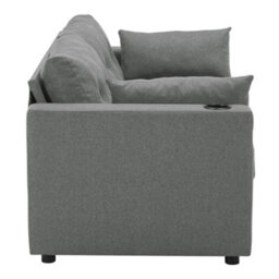 Living And Home 2 Seater Sofa Bed With Cup Holders And Pillows - thumbnail 4