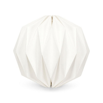 Valuelights Astrid Easy Fit White Origami Paper Fold Ceiling Light Shade And Bulb (D)28Cm - image 1