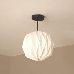 Valuelights Astrid Easy Fit White Origami Paper Fold Ceiling Light Shade And Bulb (D)28Cm - thumbnail 5