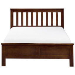 Beliani Bed Pine Wood Mayenne 120 X 200 Cm (Eu Small Double) Dark Brown - thumbnail 4