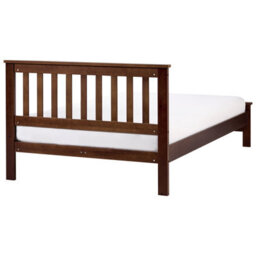 Beliani Bed Pine Wood Mayenne 120 X 200 Cm (Eu Small Double) Dark Brown - thumbnail 5