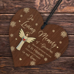 Red Ocean In Loving Memory Of Grandma Memorial Bauble Ornaments Grandparents Plaque Bereavement Remembrance Christmas - thumbnail 6